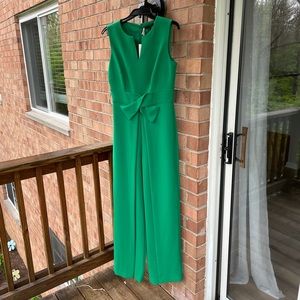 Alex Marie Jumpsuit Crossover Waist Slit FrontLeg